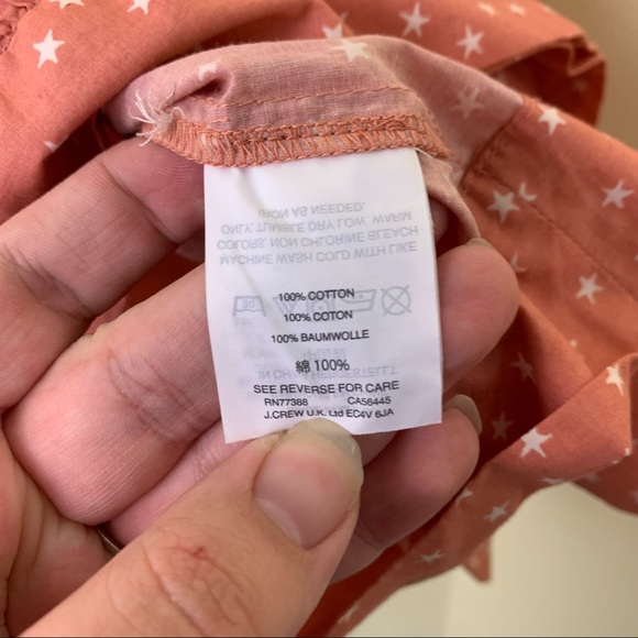 Madewell Wrap Top in Star Scatter in Size XS | Light Orange Star Print Top - Picture 13 of 16